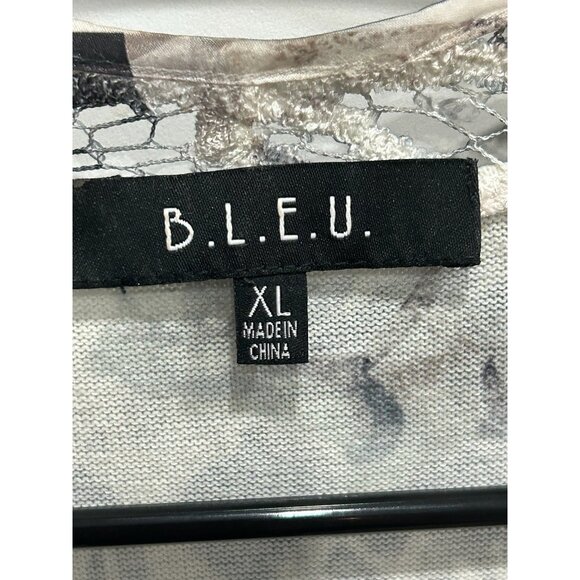 B.L.E.U. Womens Floral Print Open Front Cardigan Sweater Sz XL - Picture 6 of 9